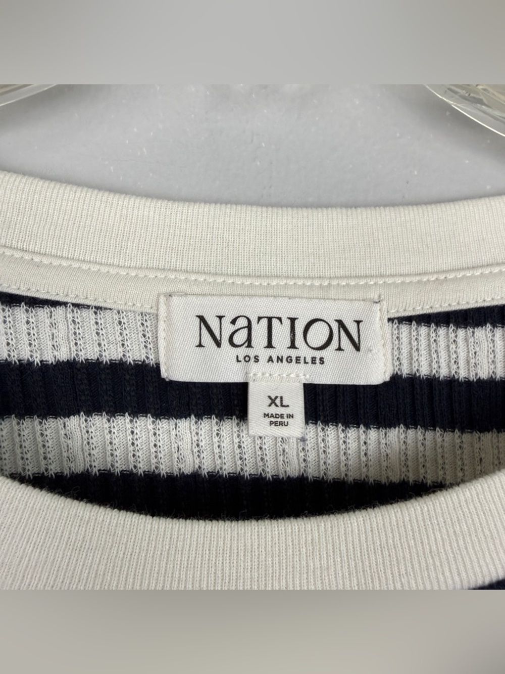 Evereve Nation LTD Thermal Waffle Striped Long Sleeve Top - Picture 7 of 8